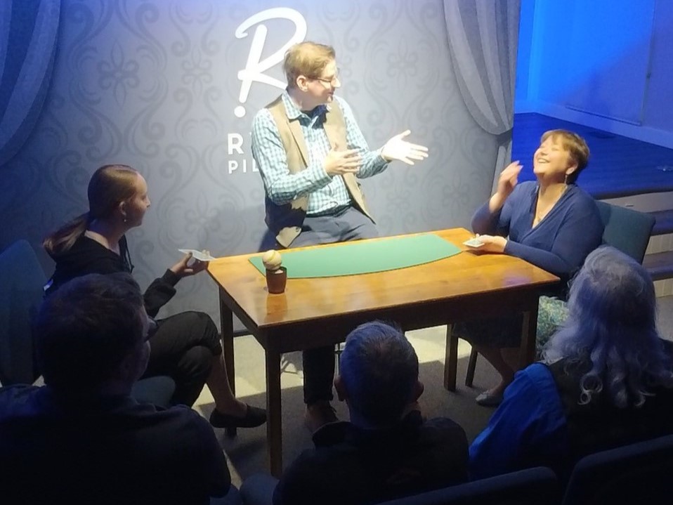 Ryan Pilling performing a banquet magic show
